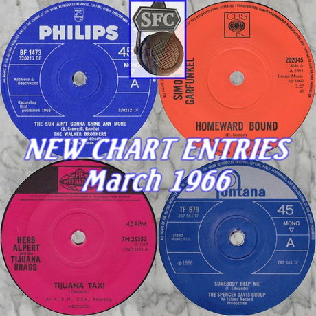 CHART NEW ENTRIES for March 1966