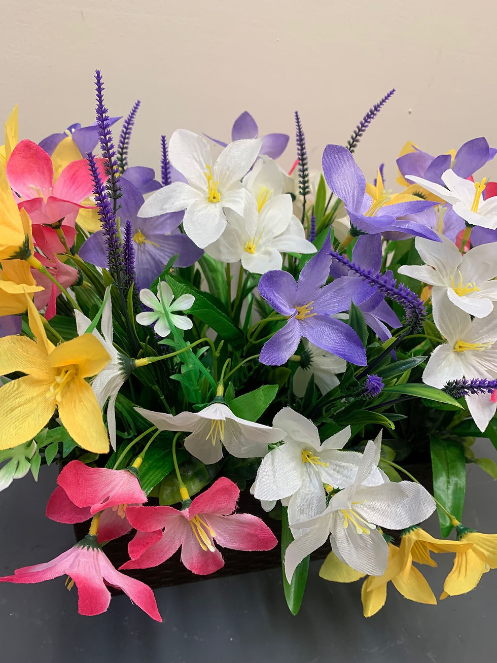 Thumbnail: Wild Lily Flowers in a Rectangular Planter 