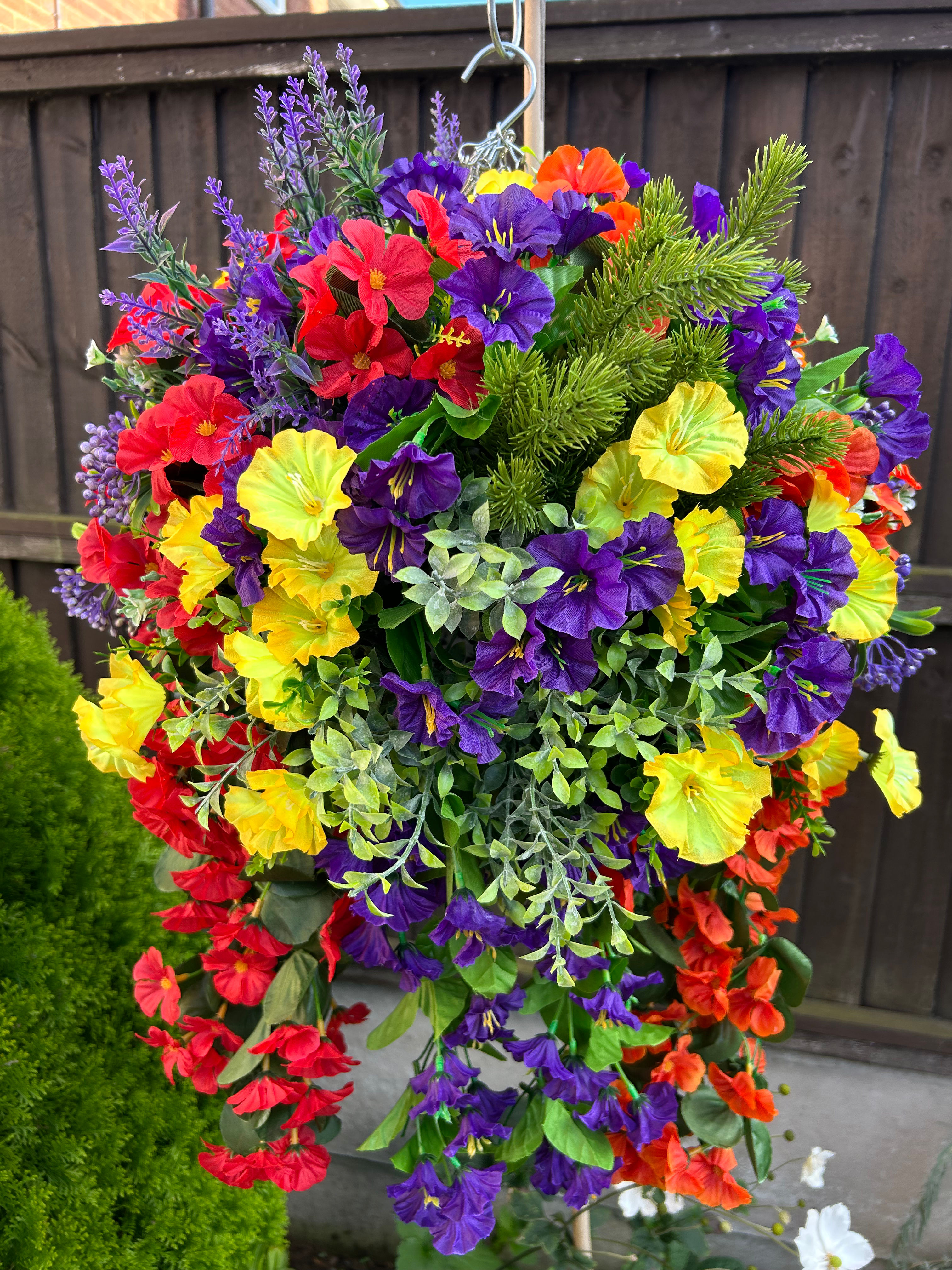 Artificial Garden Hanging Basket trailing 