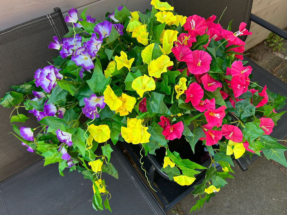 Thumbnail: 100cm Large artificial planter petunias 