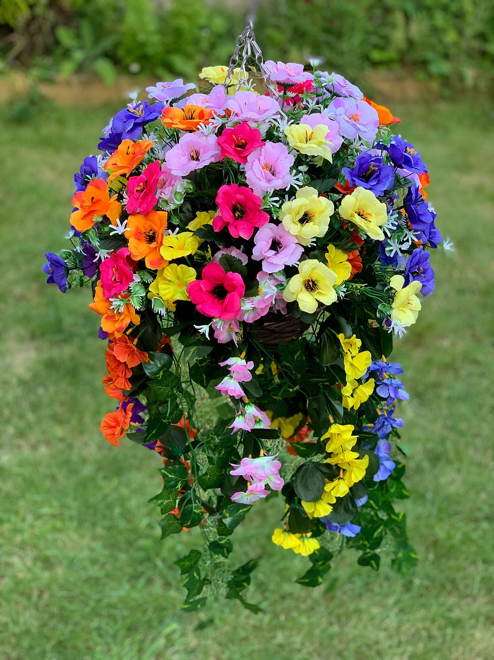Thumbnail: Multicoloured Large Hanging Basket Garden Flowers