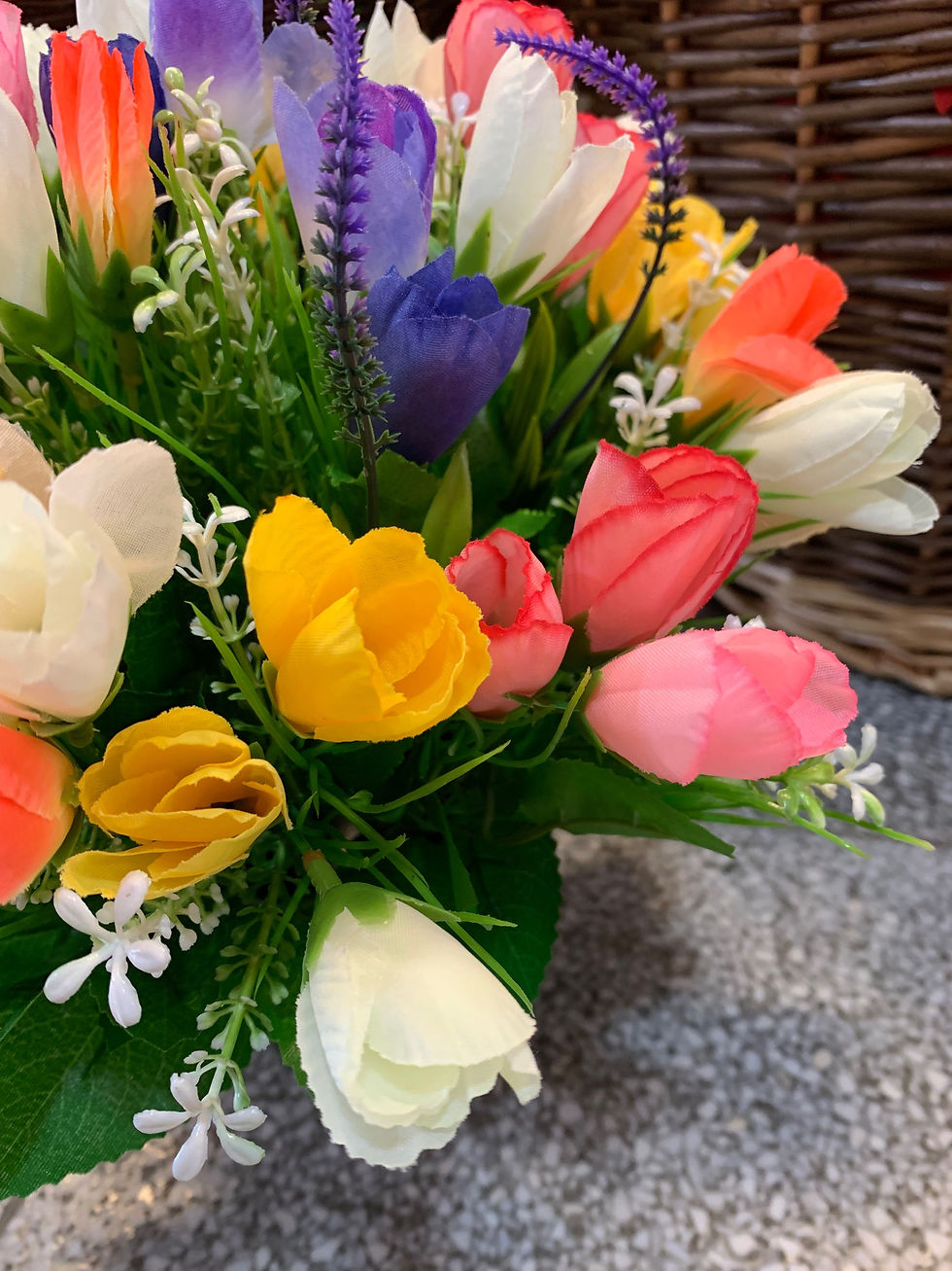 Thumbnail: Pretty Crocuses Crem/Garden Pot Mixed Colours 