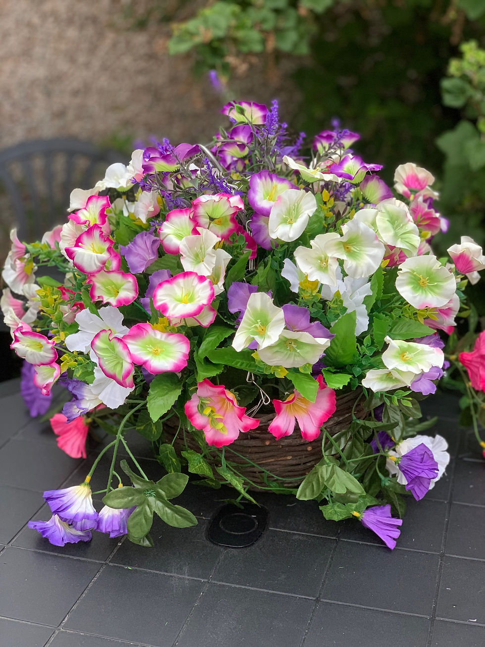 Thumbnail: Petunias Large Garden Flower Basket 