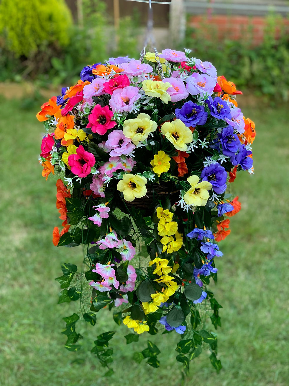 Thumbnail: Multicoloured Large Hanging Basket Garden Flowers