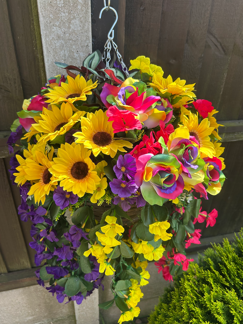 Thumbnail: Colourful Garden Hanging Basket Trailing
