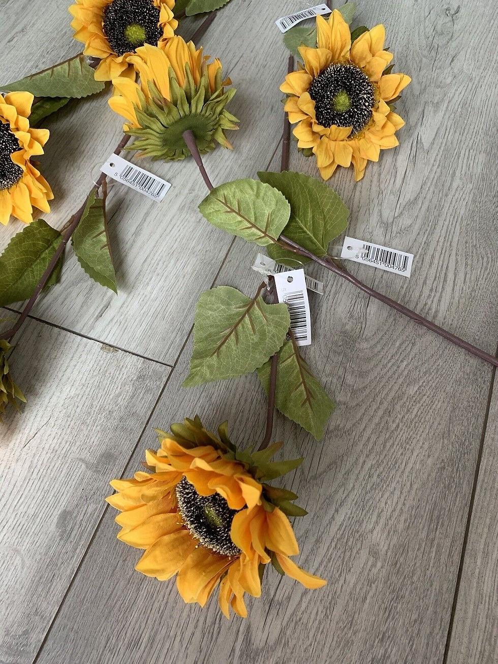Thumbnail: 1 x 43 cm Sunflower Stem Realistic Artificial 