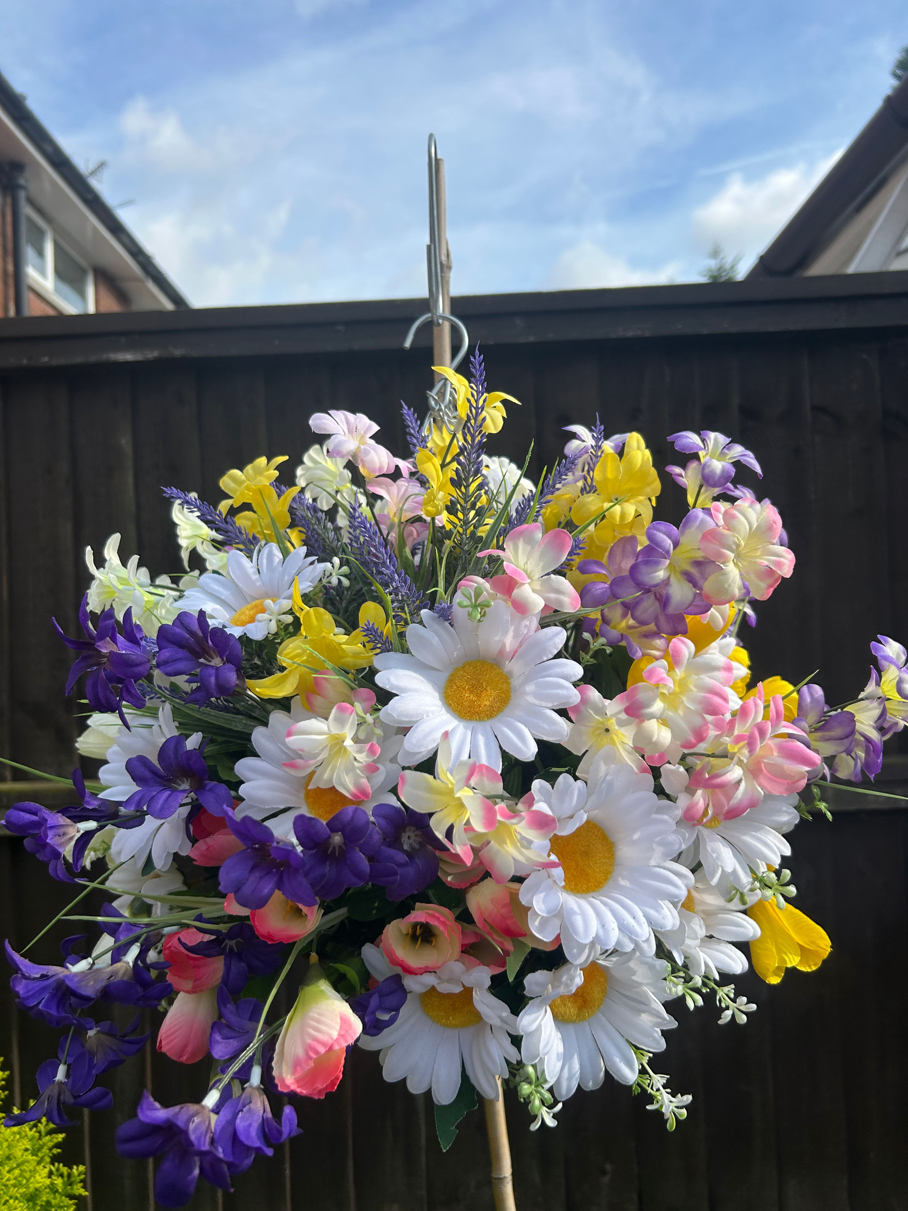 Spring Flowers Hanging Garden Basket