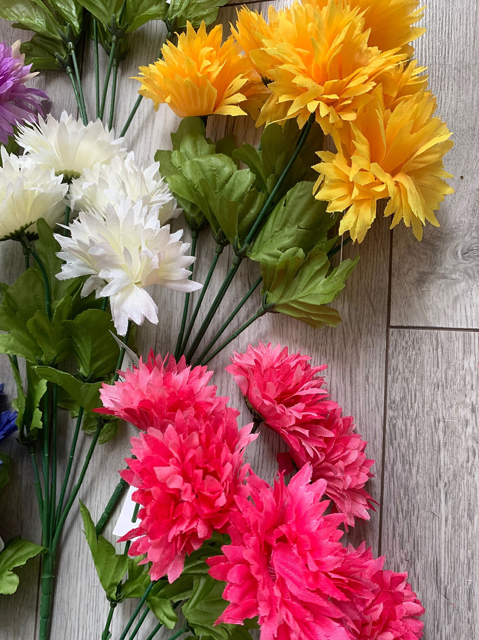 Thumbnail: Pack of 6 Pom Poms/Mini Mums Bushes Assorted 