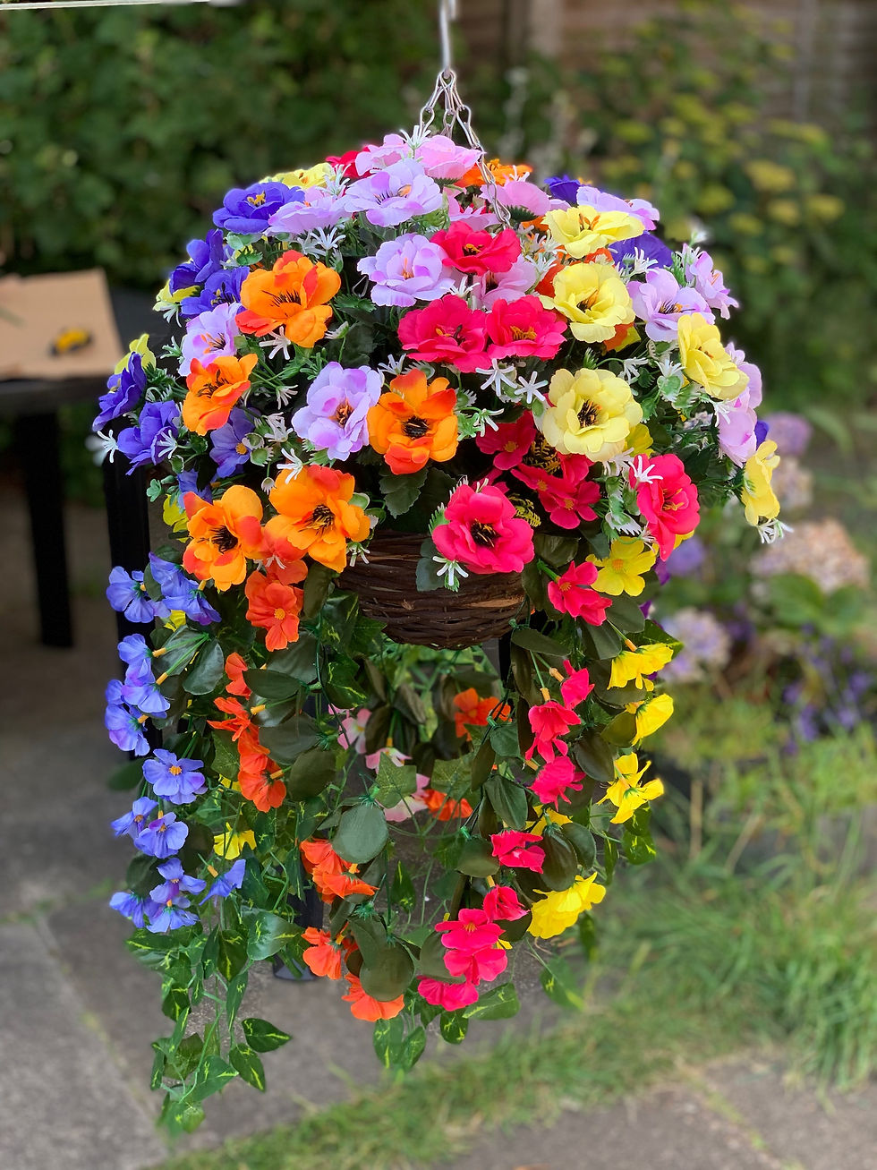 Thumbnail: Colourful Anemones Garden Hanging Basket Trailing Length 70cm