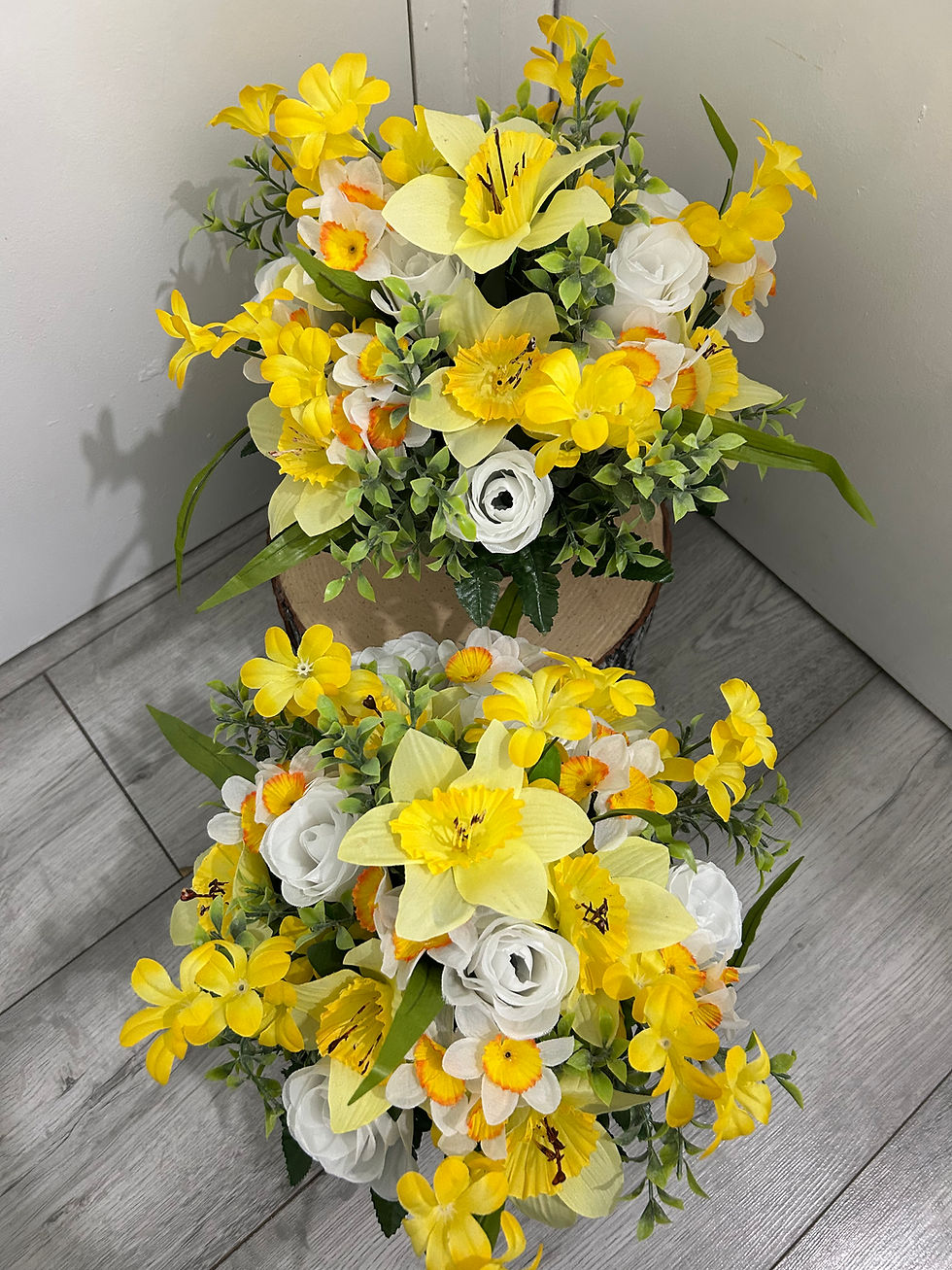 Thumbnail: SET OF 2 ANY COLOUR Artificial Flower Grave Arrangements
