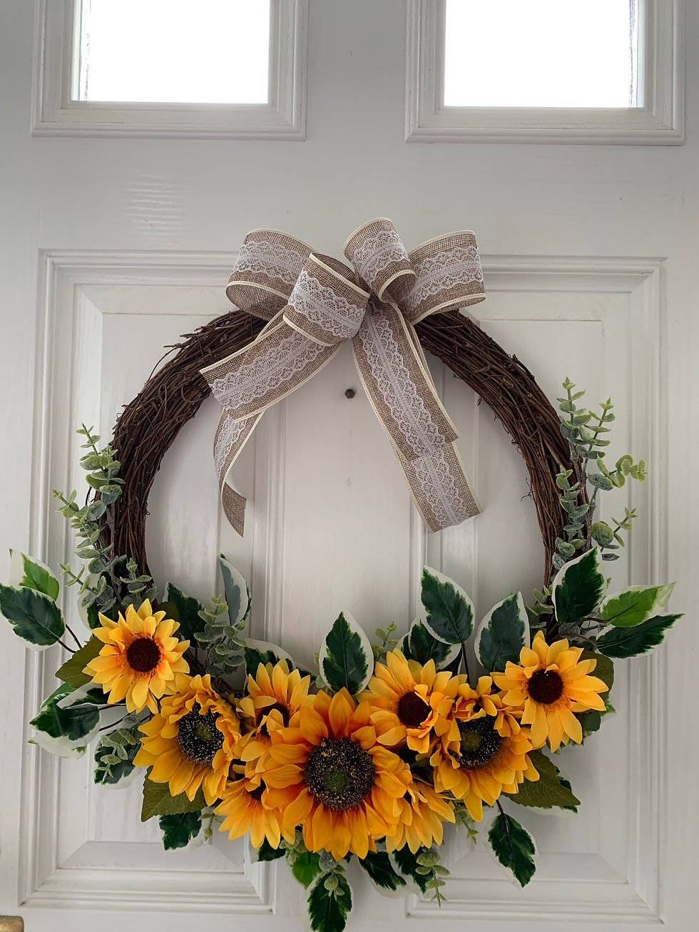 Thumbnail: Large 50cm Sunflower Door Wreath
