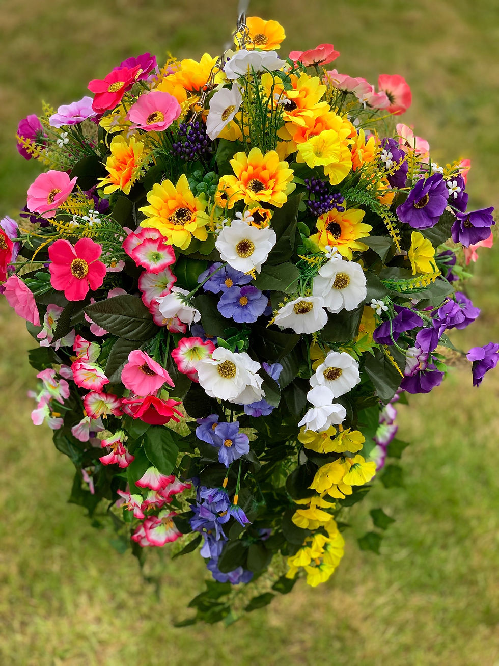 Thumbnail: Colourful Trailing Garden Hanging Basket Length 70cm