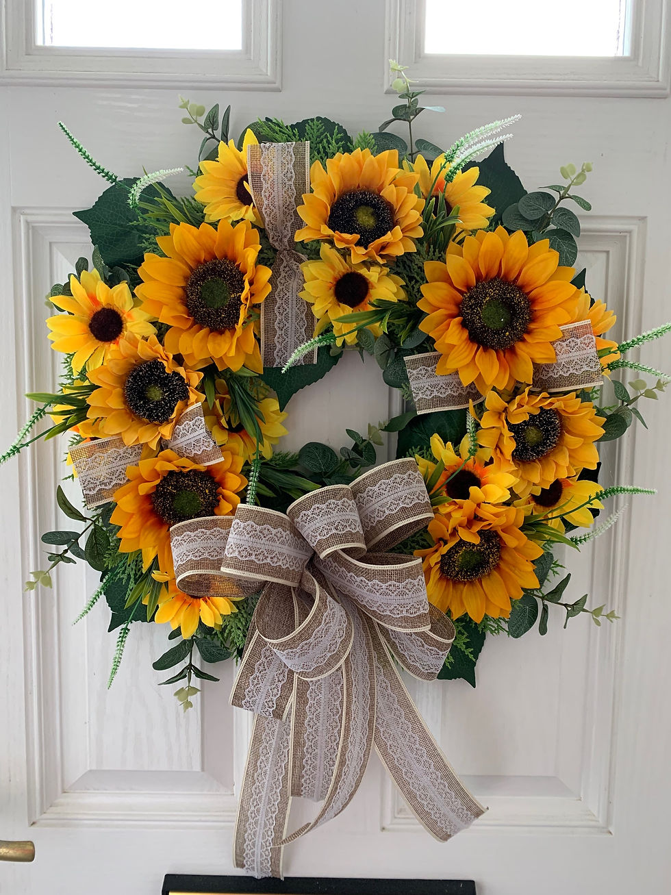 Thumbnail: Large 50cm Sunflower Door Wreath