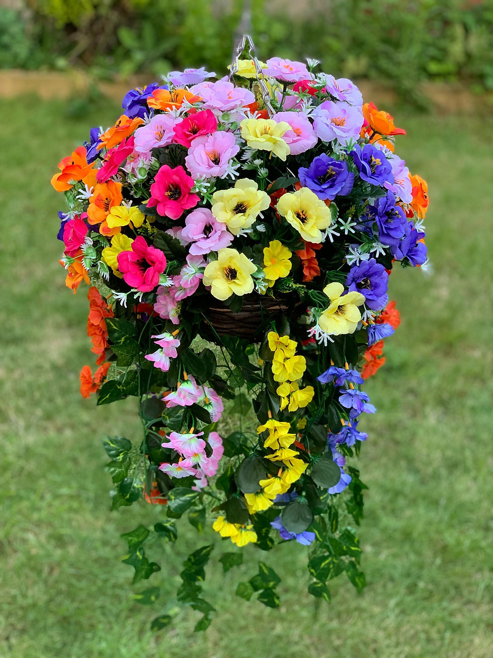 Thumbnail: Multicoloured Large Hanging Basket Garden Flowers