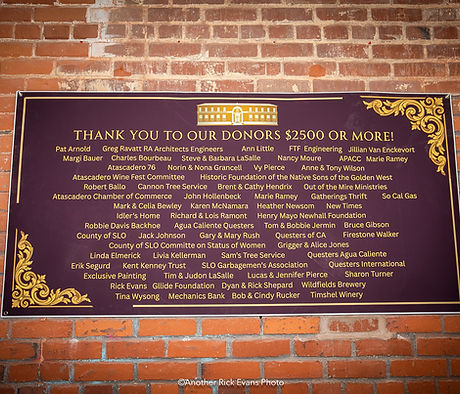 Donors to the Atascadery Printery Foundation