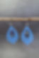 Boucles d'Oreille "Feuille Bleue Foncée"