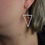 Miniature : Boucles d'Oreille Triangle en Cornaline