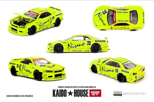 Kaido House x Mini GT 1:64 Nissan Skyline GT-R (R34) Kaido Works