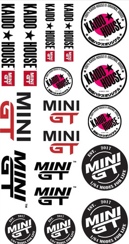 こちらは じいちゃん KAIDO HOUSE サンプルと ステッカー４枚 Mini GT x Kaido House Vinyl Sticker Decal Sheet | Mini GT |Diecast