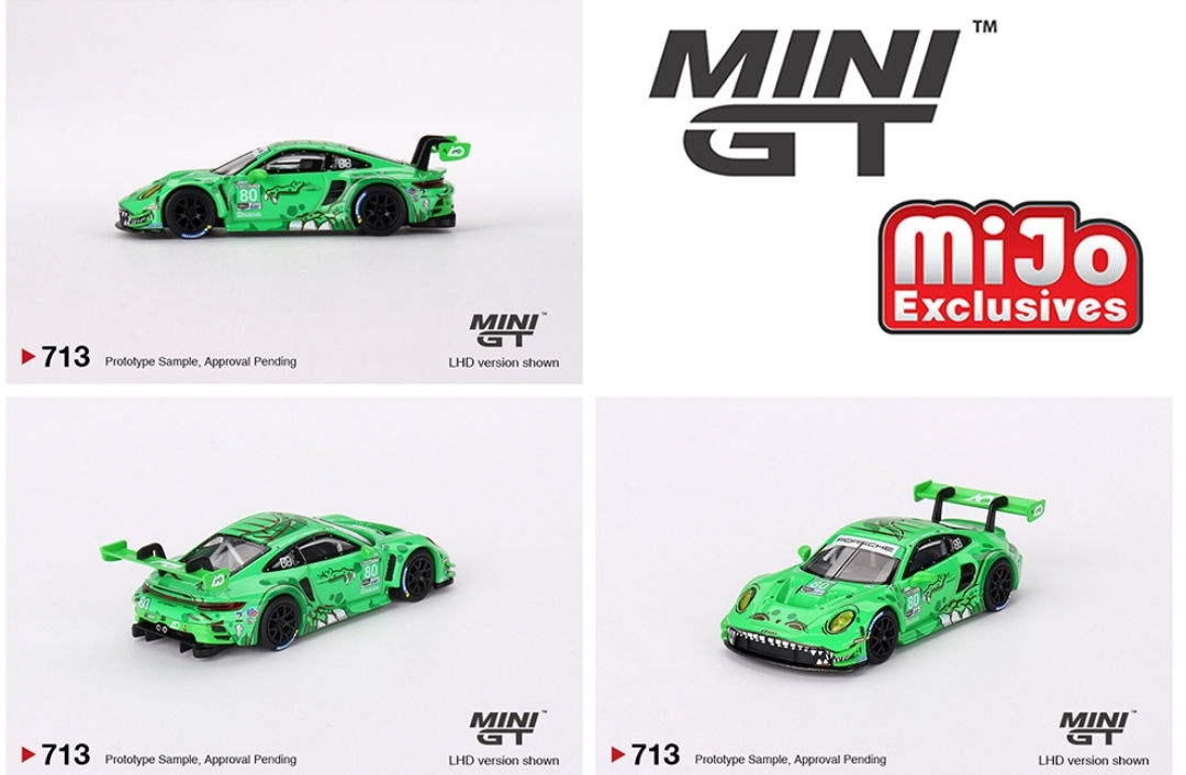 Mini GT 1:64 Porsche 911 GT3 R #80 GTD AO Racing 2023 IMSA Sebring 12 Hrs