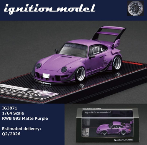 RAUH-Welt Begriff ミニカーセット パープル Ignition Model 1:64 Porsche Rauh-Welt Begriff RWB 993 Matte