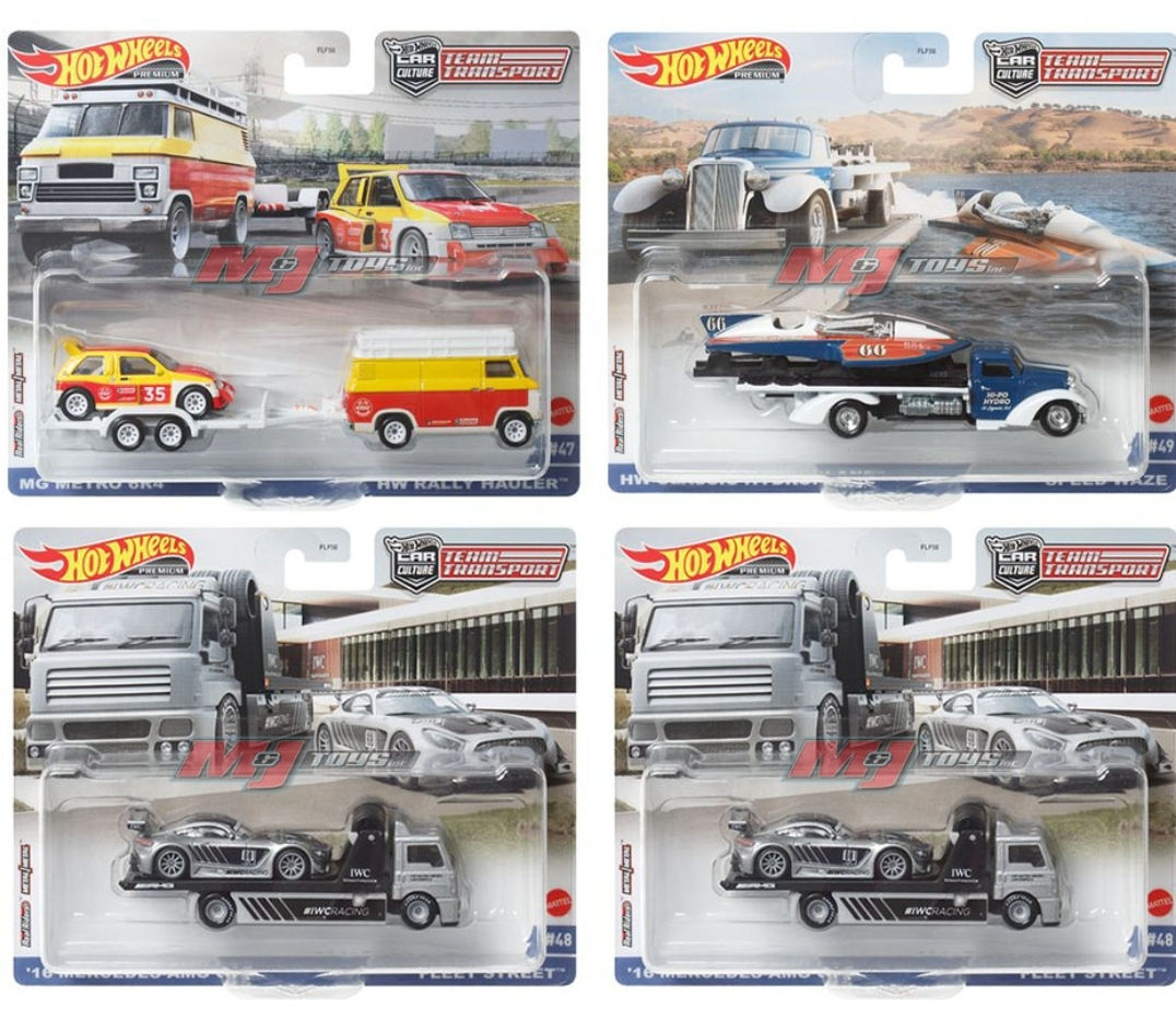Hot Wheels 1:64 Car Culture Team Transport 2022 S Case of 4 Haulers