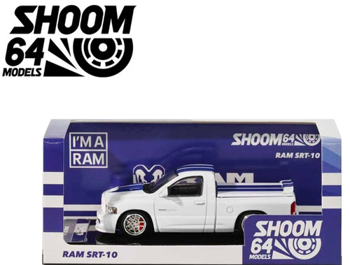 GCD 1:64 2003 Dodge Ram SRT-10 Pickup White with Blue Stripes