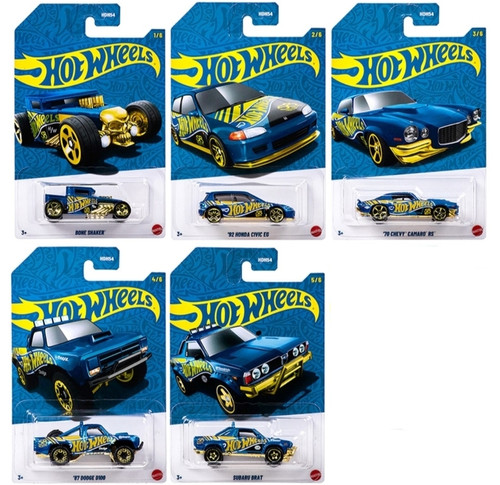 Hot Wheels 1:64 Pearl & Chrome 2025 H Set of 5 Cars