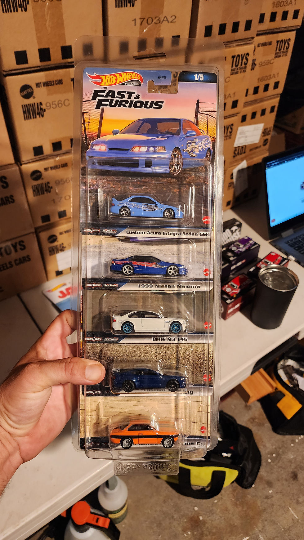 Thumbnail: 1:64 Hobby Protector Plastic Protector For Hot Wheels Premium Holds 5 Cars
