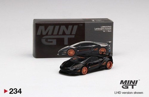 Mini GT 1:64 LB☆Works Lamborghini Huracán Ver. 1 Black MiJo