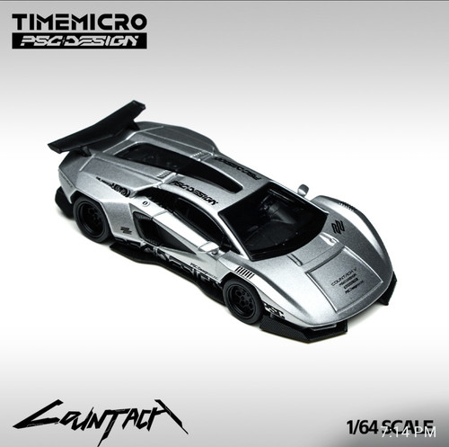 Time Micro x PSC Design 1:64 Lamborghini Countach V Silver Bullet