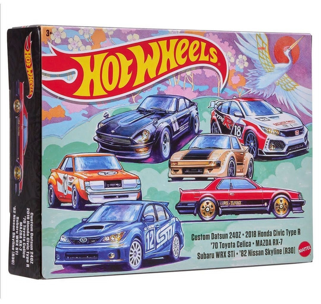Hot Wheels 1:64 2023 JDM Japan Multipack of 6 Cars with display box