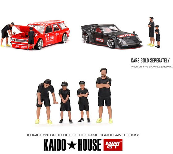 Kaido House X Mini GT 1:64 Kaido & Sons Figurine Set V1 | Mini GT