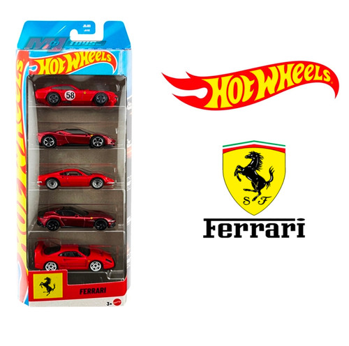 Hot Wheels 1:64 Basic 5 Pack Set 2026 Ferrari | |Diecast Garage