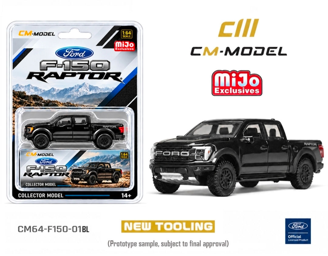 CM Model 1:64 Ford F-150 Raptor – Agate Black – Mijo Exclusives Limited Edition