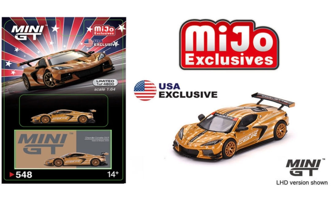 Mini GT 1:64 Chevrolet Corvette C8.R Stars & Stripes 2023 Mijo Exclusive