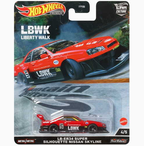 Hot Wheels 1:64 Mountain Drifters LB-ER34 Super Silhouette Nissan