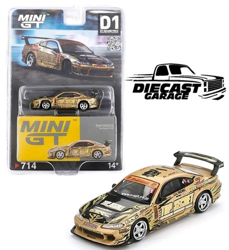 Mini GT 1:64 Nissan Silvia (S15) Top Secret D1GP Gold Hobby