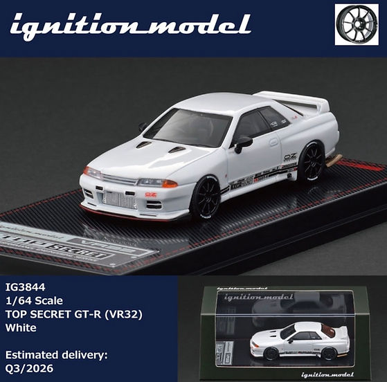 Ignition Model 1:64 Top Secret Nissan GT-R (VR32) White | Ignition
