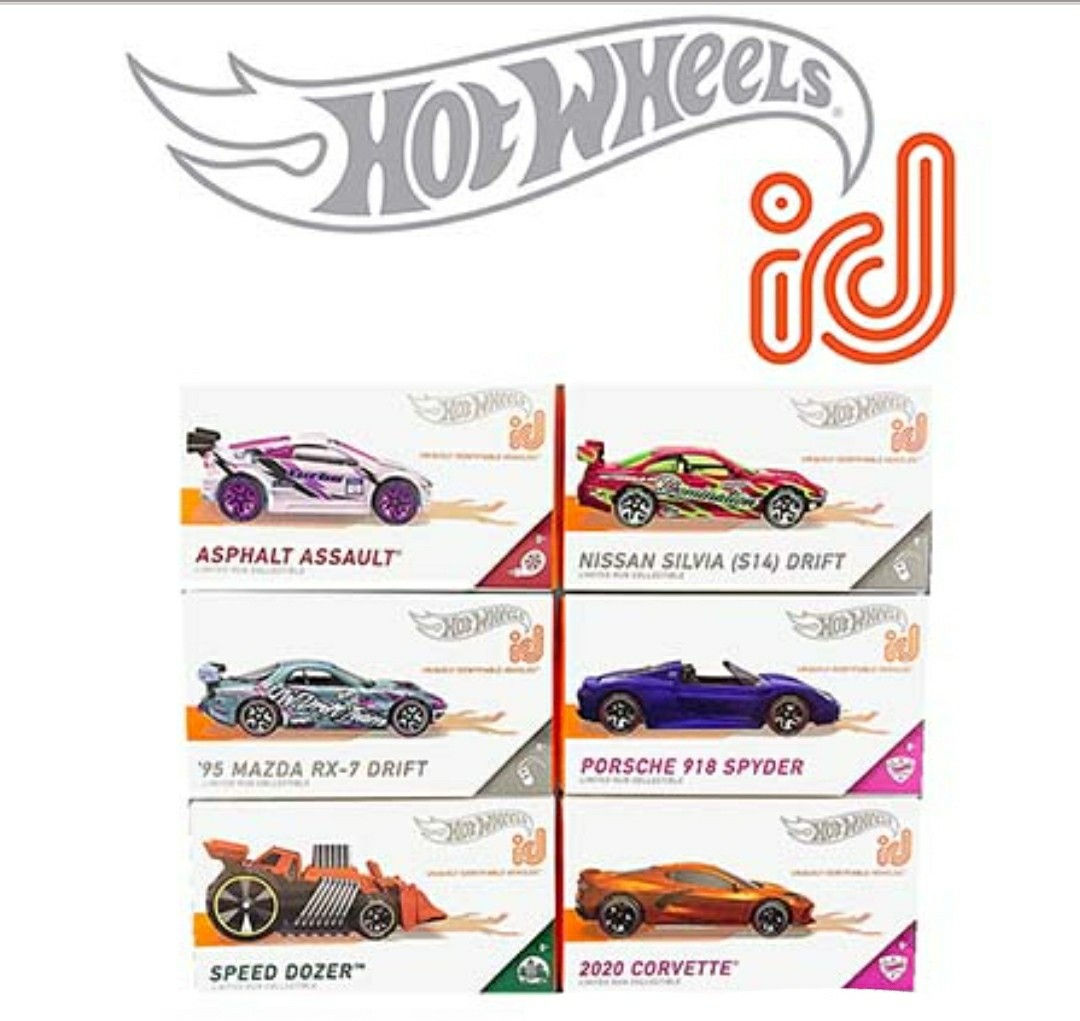 Hot Wheels ID Cars 2021 D Wave Set of 6 Cars