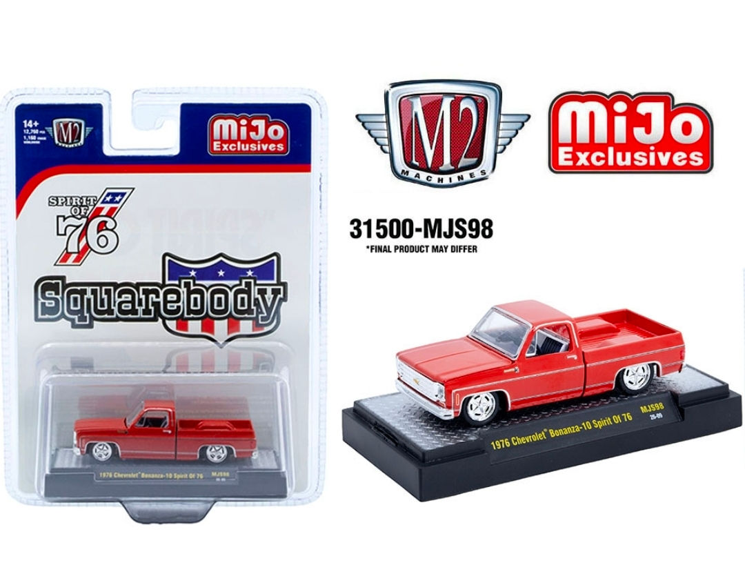*Chase* M2 Machines 1:64 1976 Chevrolet Silverado Bonanza 10 SPIRIT OF 76 Square