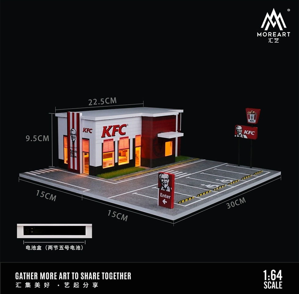Thumbnail: More Art 1:64 Diorama KFC Restaurant Parking Lot Scene