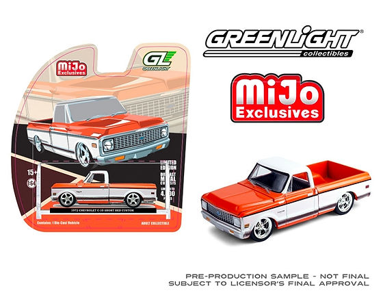 1972 シボレーC-10 ショートベッドカスタムブラッシュ・ロウ・チェイスカー Greenlight Collectibles 1:64 1972 Chevrolet C-10 Short Bed Custom