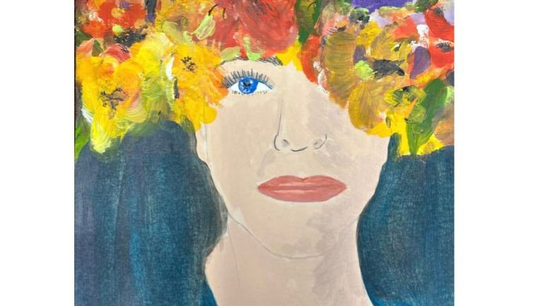 Layers of Self: A Symbolic Self-Portrait in Acrylic