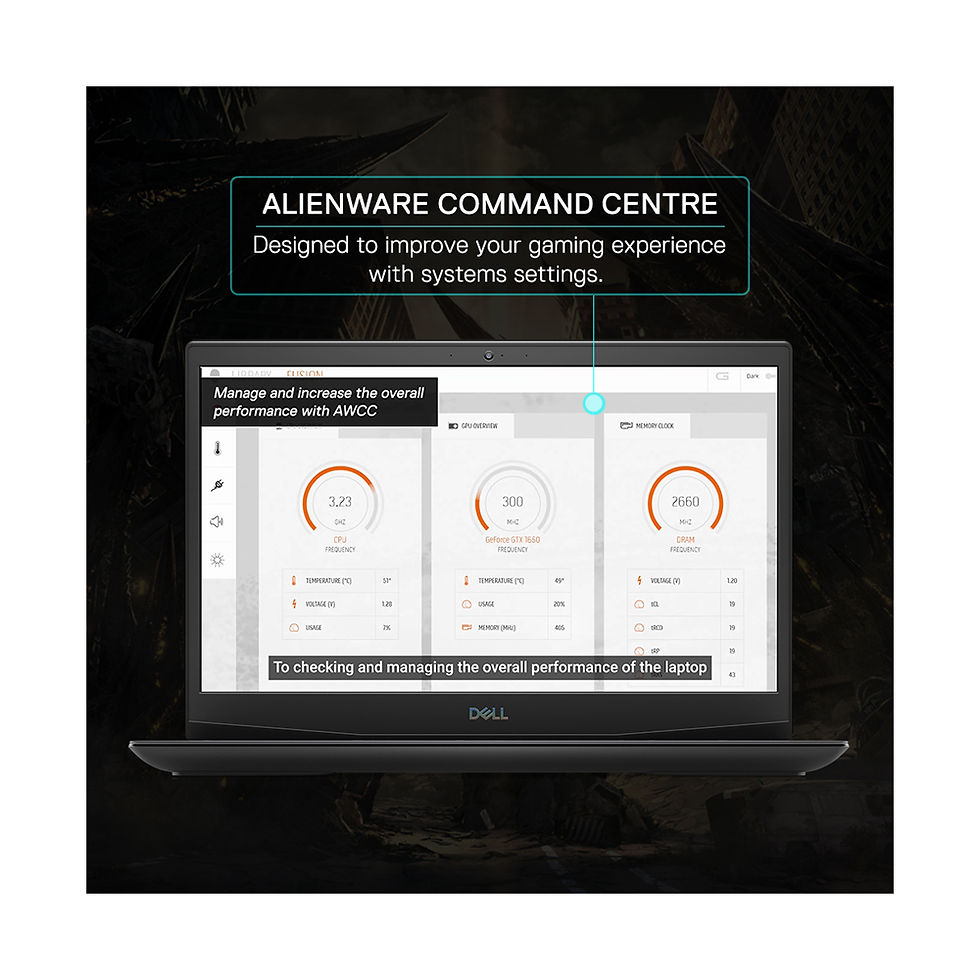 Thumbnail: Dell Inspiron 15-G3 3500 Gaming Laptop (10th Gen Intel Core i7-10750H/8 GB RAM/5