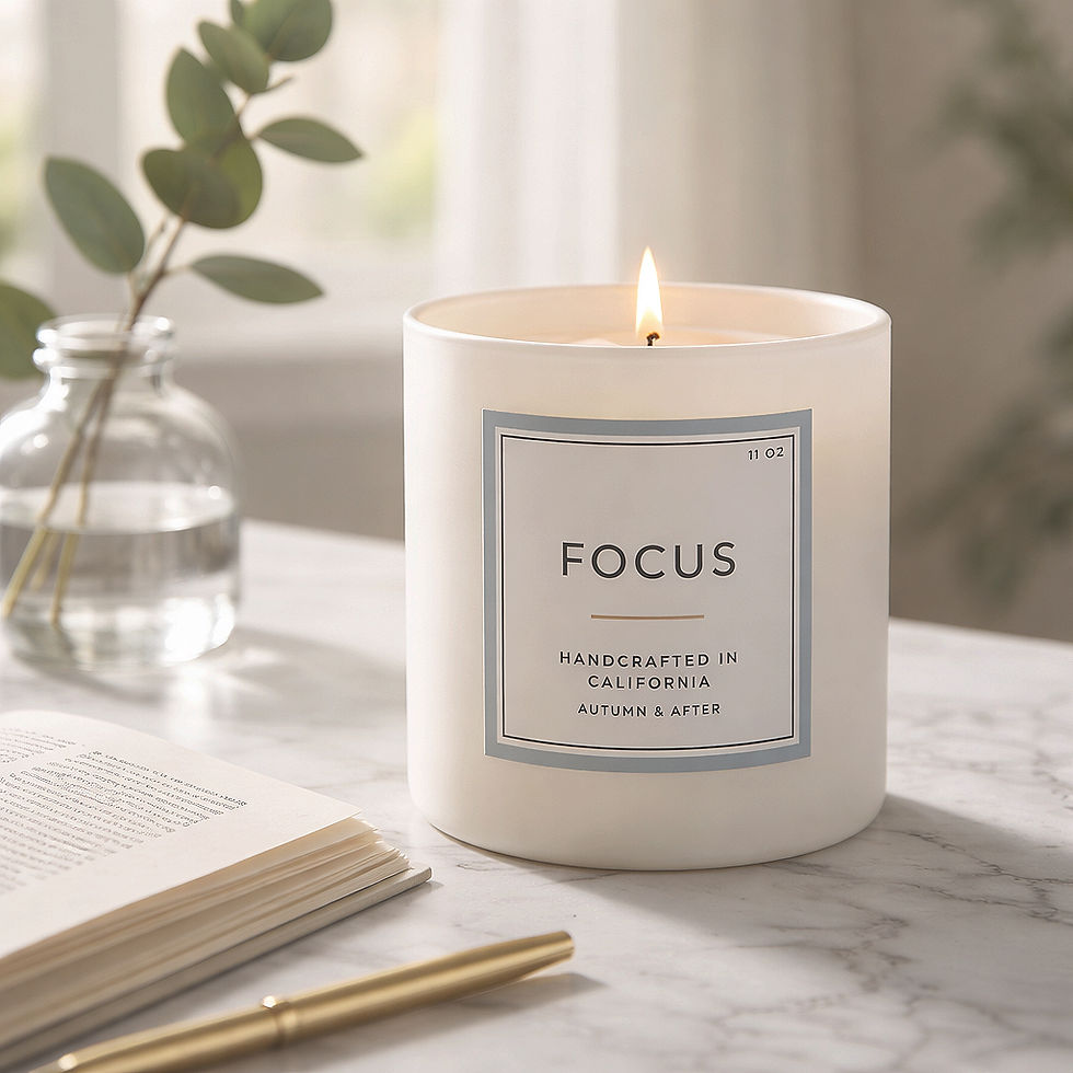 Focus Signature Intentions Candle Pictured on Table