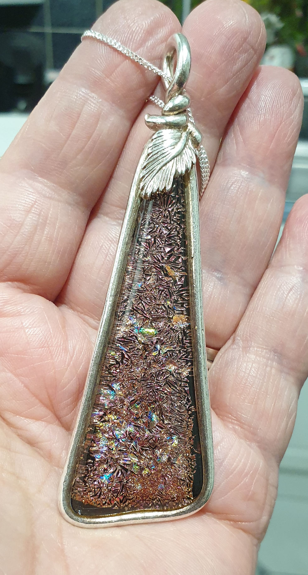 Thumbnail: Large scalene sparkle triangle with silver surround