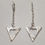 Thumbnail: Silver earrings "Tri Heart Short"