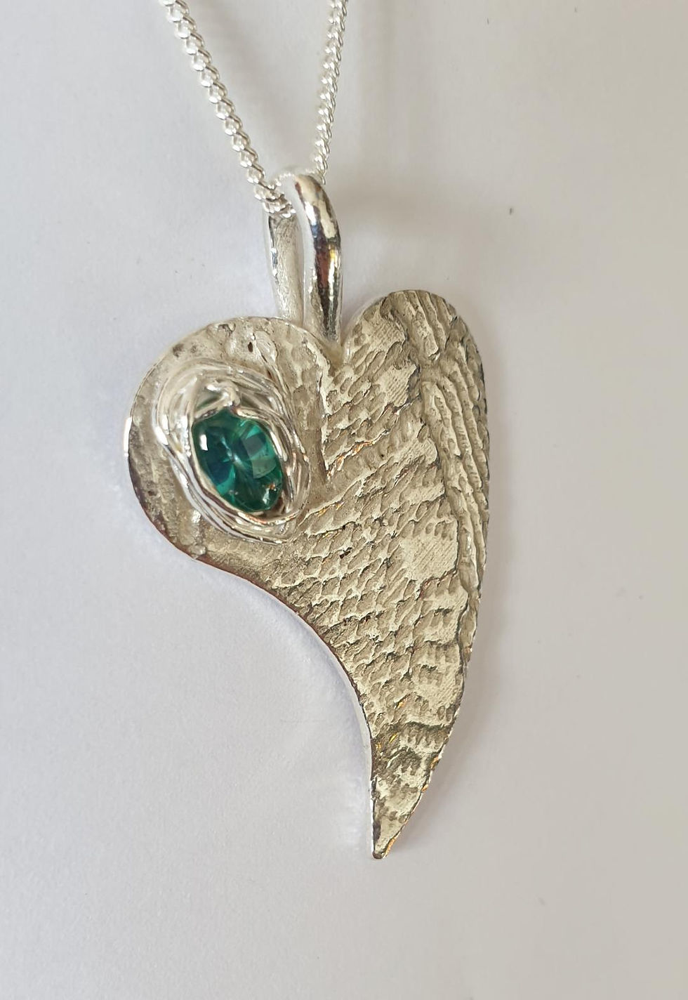 Thumbnail: Patterned Heart with tail, turquoise bead
