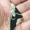 Thumbnail: Blue triangular cabochon in silver rope pattern surround